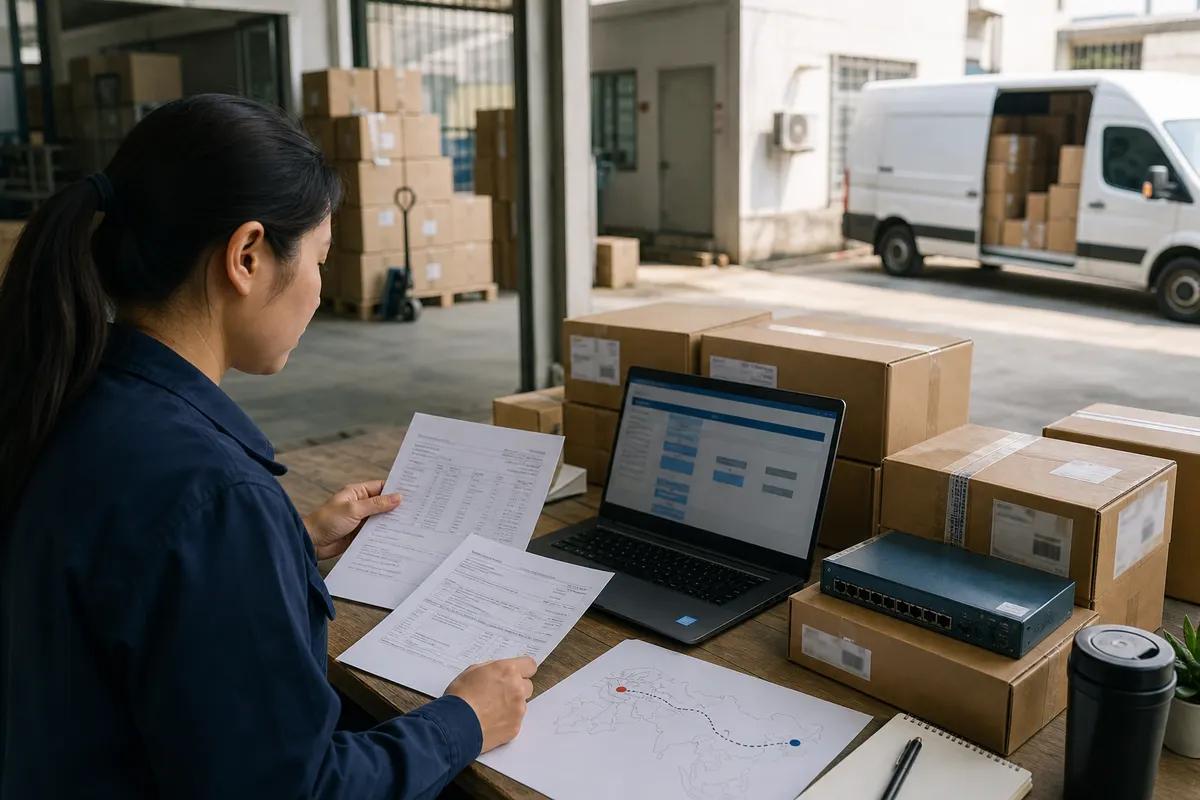 ICT logistics, import documents and local delivery coordination