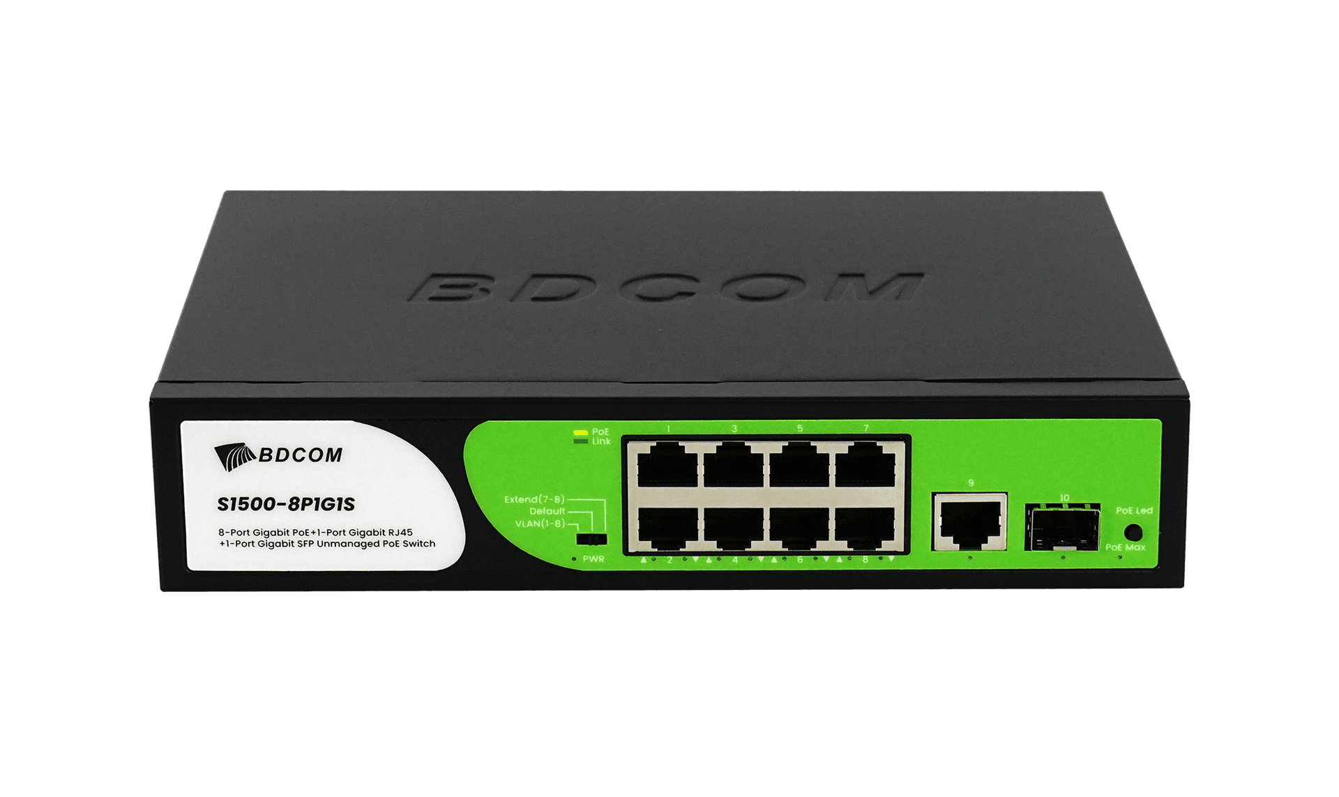 BDCOM S1500-8P1G1S 8-портовый полностью гигабитный PoE-коммутатор