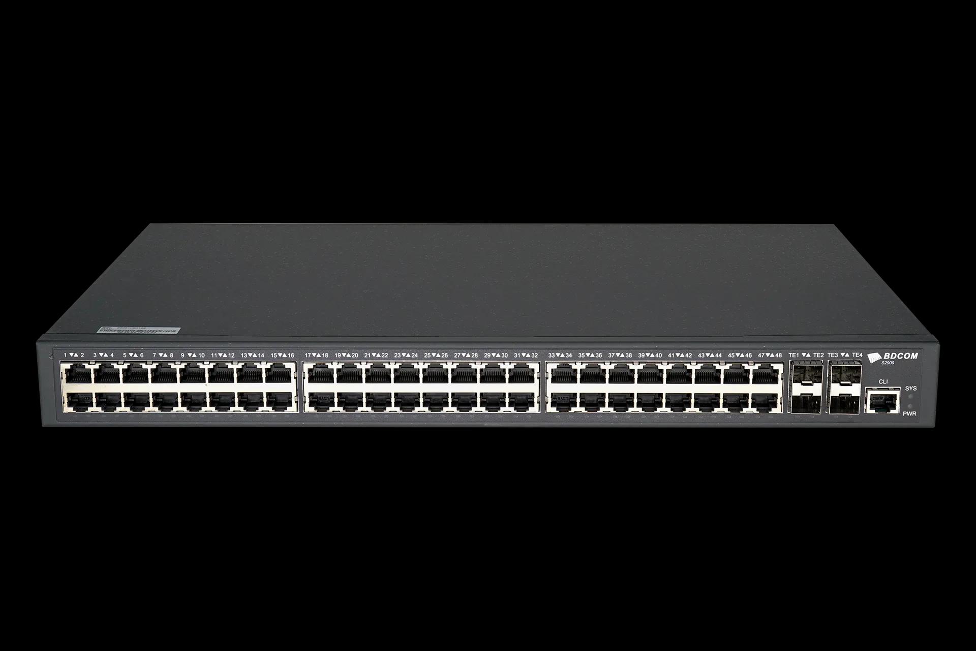 BDCOM S2900-48T4X 48-портовый гигабитный управляемый коммутатор с 10G SFP+ uplink
