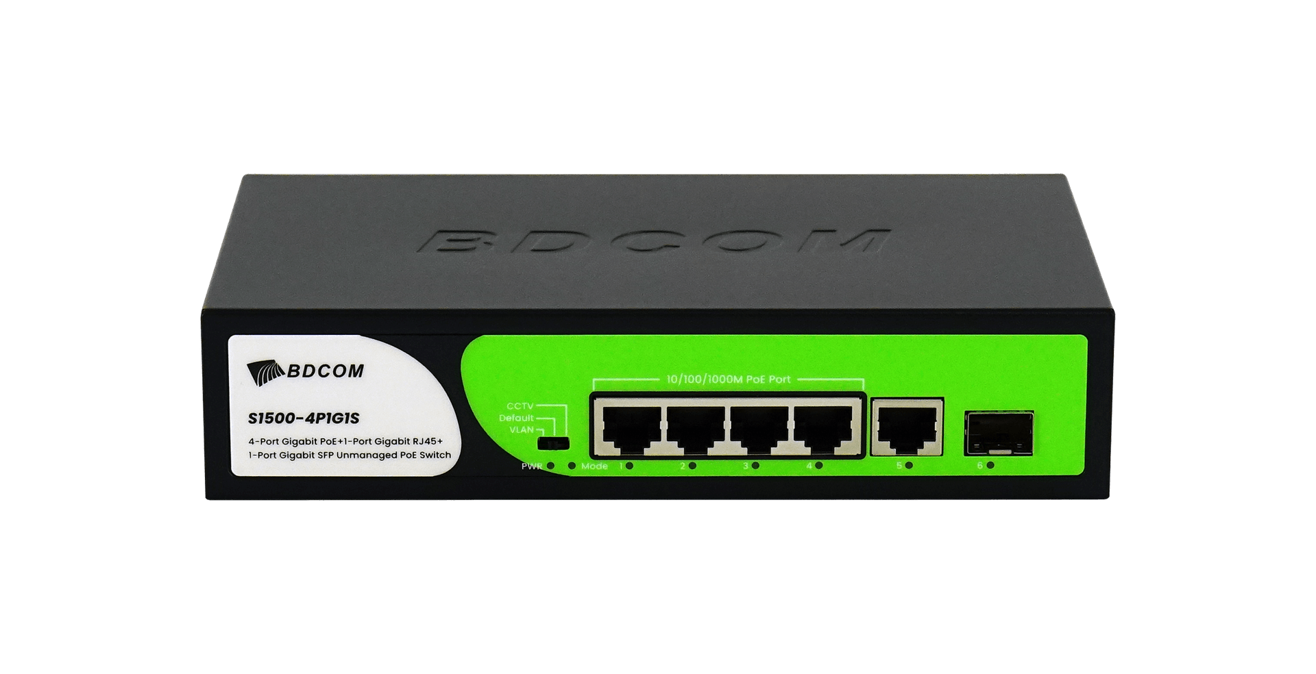 BDCOM S1500-4P1G1S неуправляемый гигабитный PoE коммутатор