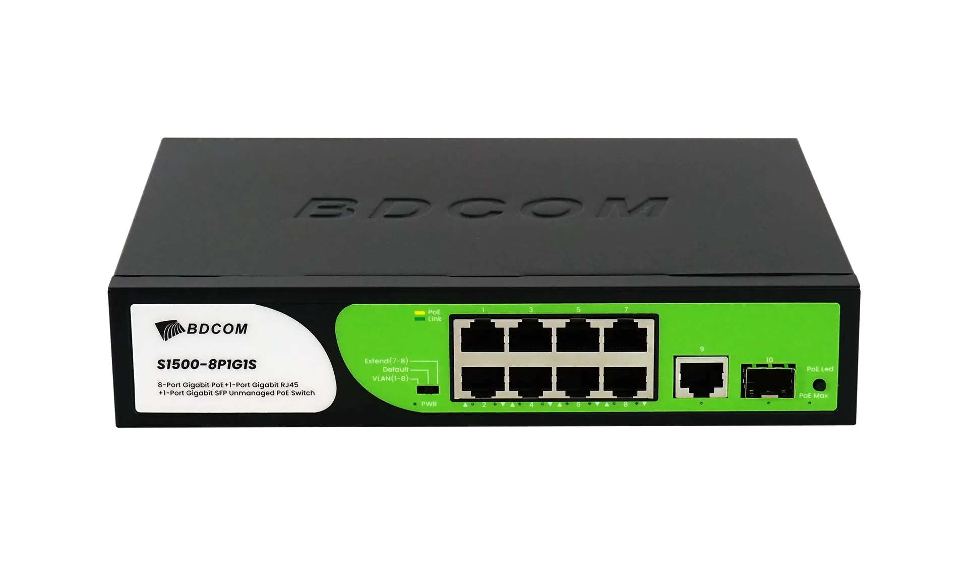 S1500-8P1G1S 8-портовый полностью гигабитный PoE-коммутатор
