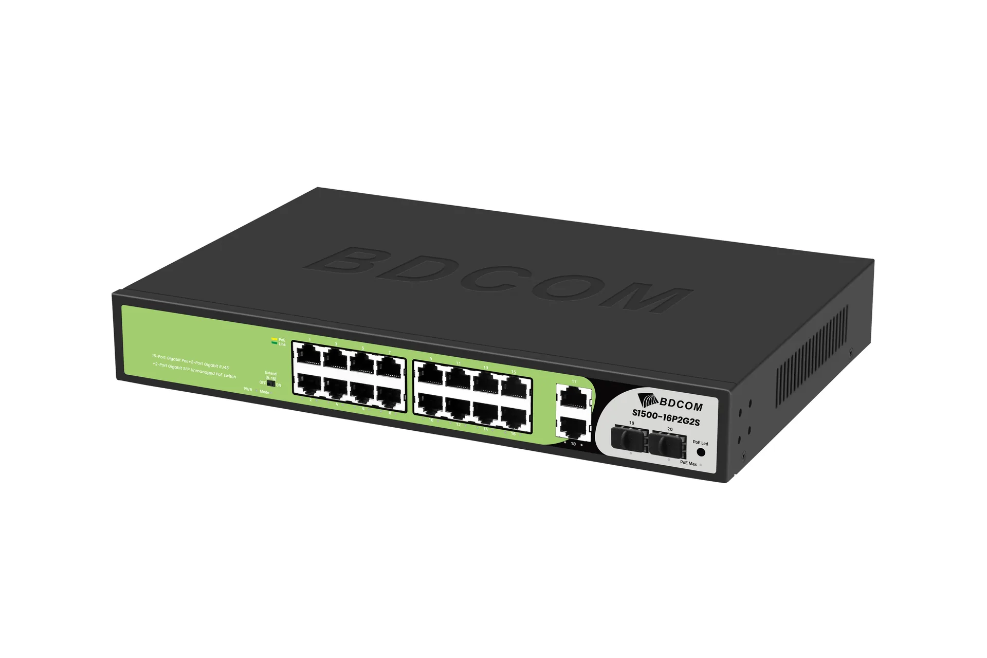 16-port Gigabit PoE switch