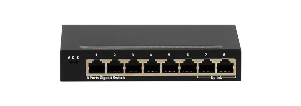 S1508D 8-портовый гигабитный неуправляемый настольный коммутатор